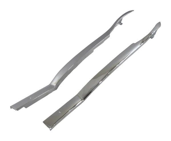 1955-1957 Chevy Bel Air Hardtop Rear Upper Inner Quarter Panel Molding Pair Chrome