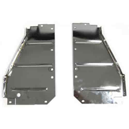 1956 Chevy Bel Air Radiator Support Side Filler Panel Chrome Pair
